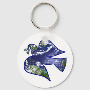 Peace on Earth Dove Key Ring