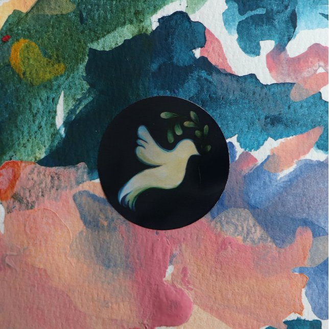 Peace on Earth Dove of Hope                        Classic Round Sticker (Creator Uploaded)