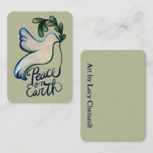 Peace on earth dove of hope peaceful art        card
