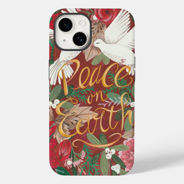 Peace on Earth Doves Christmas holiday Case-Mate iPhone Case (Back)