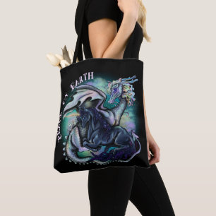 Peace on Earth Dragon and Unicorn Tote Bag