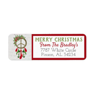 Peace On Earth Dream Catcher Return Labels