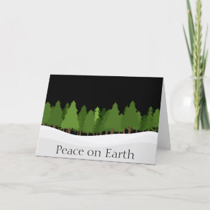 Peace on Earth Evergreen Holiday Card