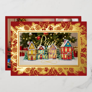 Peace on Earth, Family Portrait Red Gold