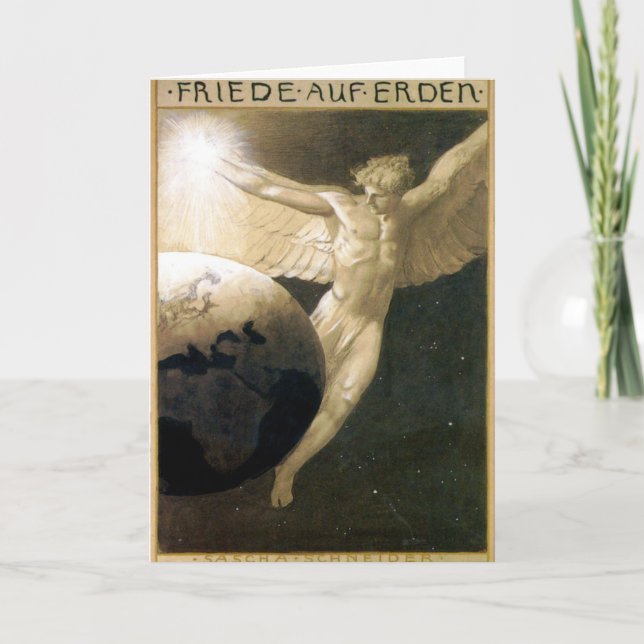 Peace on Earth Fine Art Greetings Card (Front)