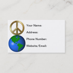 Peace On Earth Fun Rebus Holiday Greeting Business Card