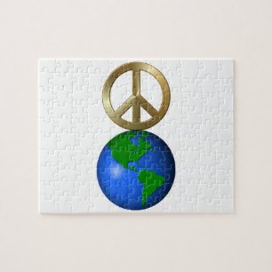 Peace On Earth Fun Rebus Holiday Greeting Jigsaw Puzzle