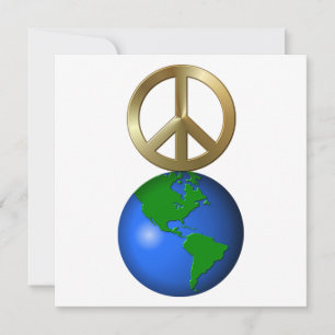 Peace on Earth Fun Rebus Style Word Puzzle Invitation
