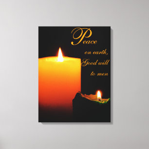 Peace, on Earth, Good will to men Canvas Print