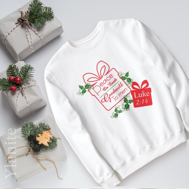 Peace on Earth Goodwill ChristmasT-Shirt Sweatshir Sweatshirt (Creator Uploaded)