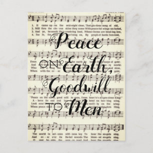 Peace on Earth, Goodwill to Men Postcard