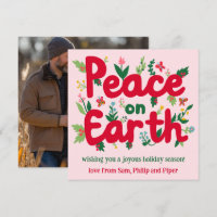 PEACE ON EARTH Hand-Drawn CUSTOM PHOTO 
