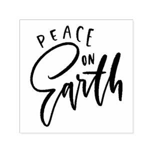 Peace On Earth Happy Holidays Holiday Cards Self-inking Stamp