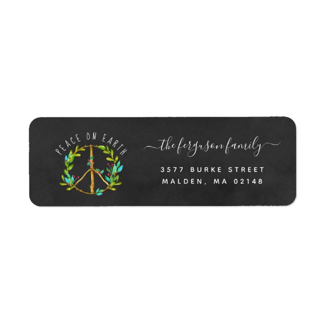 Peace on Earth | Holiday Address Label (Front)