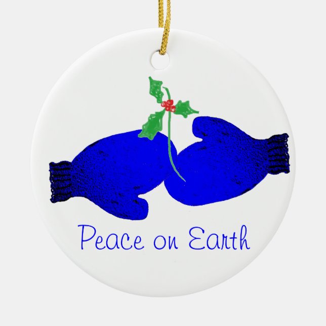 Peace on Earth Holiday Ornament (Front)