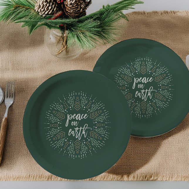 Peace on Earth Holiday Paper Plate (Creator Uploaded)