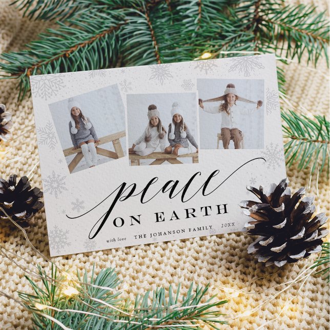 Peace on Earth | Holiday Photo Collage Card (Creator Uploaded)