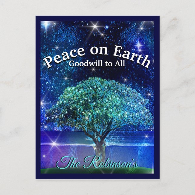 Peace on Earth Holiday Postcard (Front)
