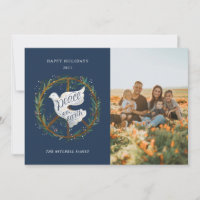 Peace on Earth Lettering Dove Peace Sign Photo