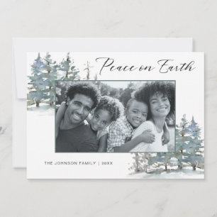 Peace on Earth Modern Christmas Holiday Photo