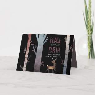 Peace On Earth Modern Christmas Holidays Custom Card