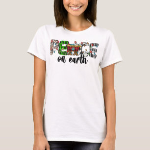 Peace On Earth Nativity Baby Jesus Happy Holiday C T-Shirt