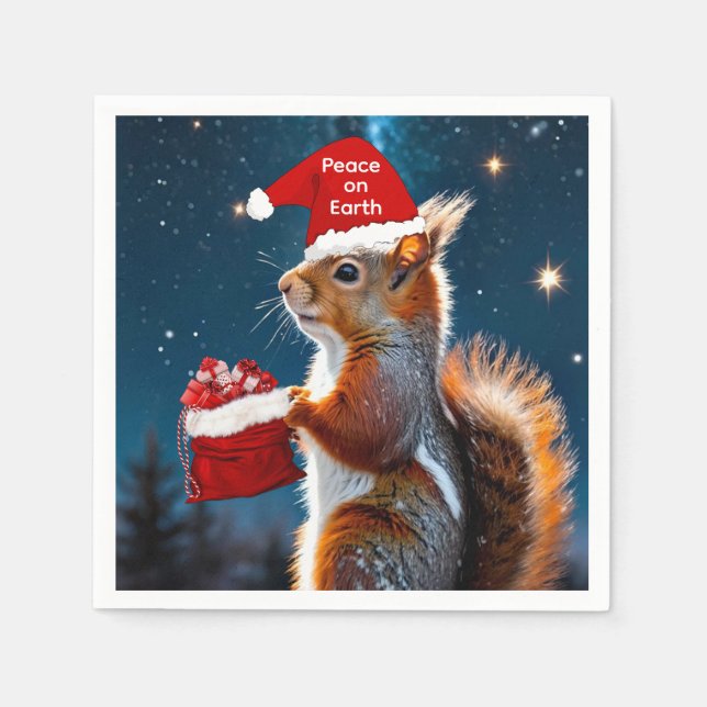 Peace on Earth Paper Party Napkins (Front)