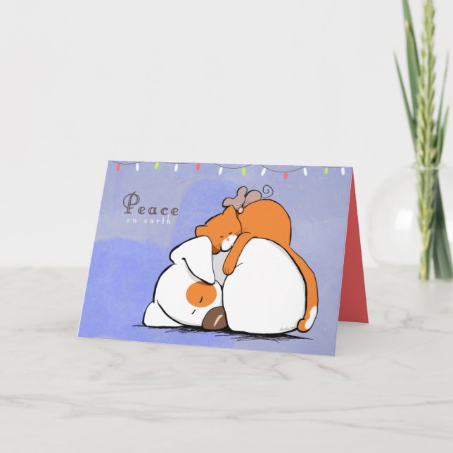 Peace on Earth Patch n Rusty Holiday Card (Front)