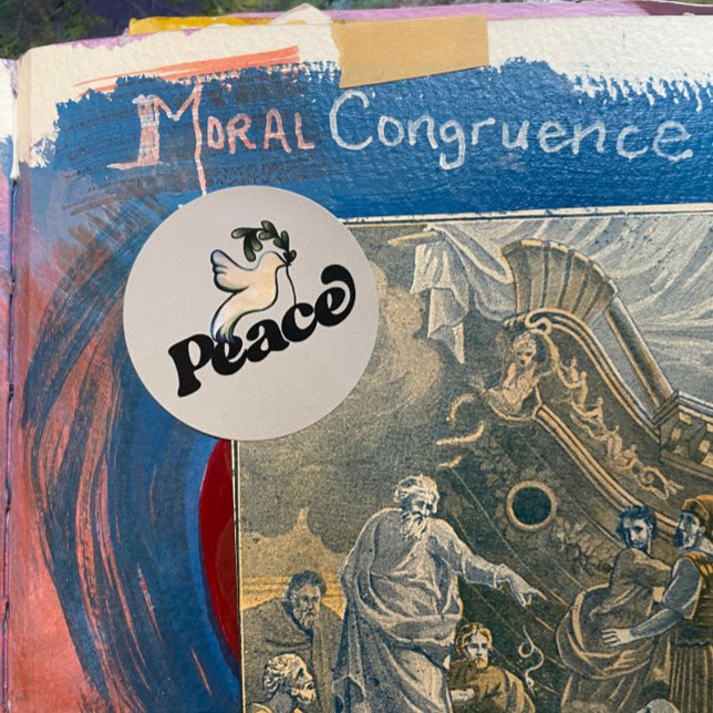 Peace on Earth Peaceful world design               Classic Round Sticker (Creator Uploaded)