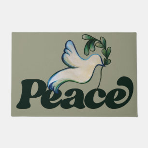 Peace on Earth Peaceful world design Doormat