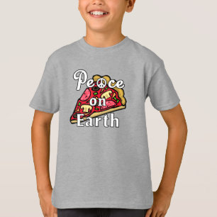 Peace on Earth, Pepperoni Pizza Junk Food Foodie T-Shirt