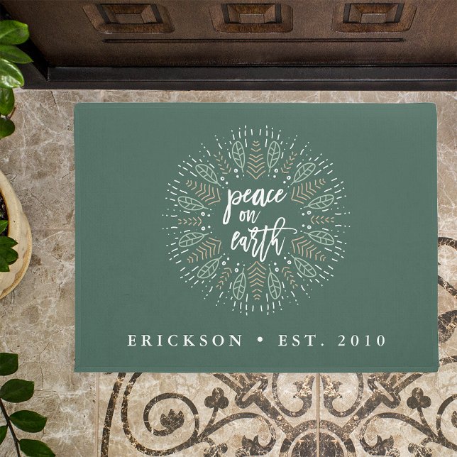 Peace on Earth | Personalised Holiday Doormat (Creator Uploaded)