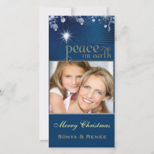 Peace on earth photo card template