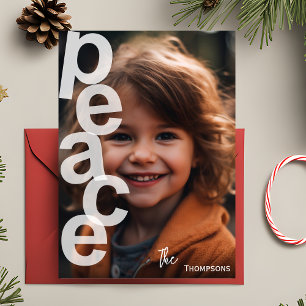 Peace on earth, photo christmas greeting card