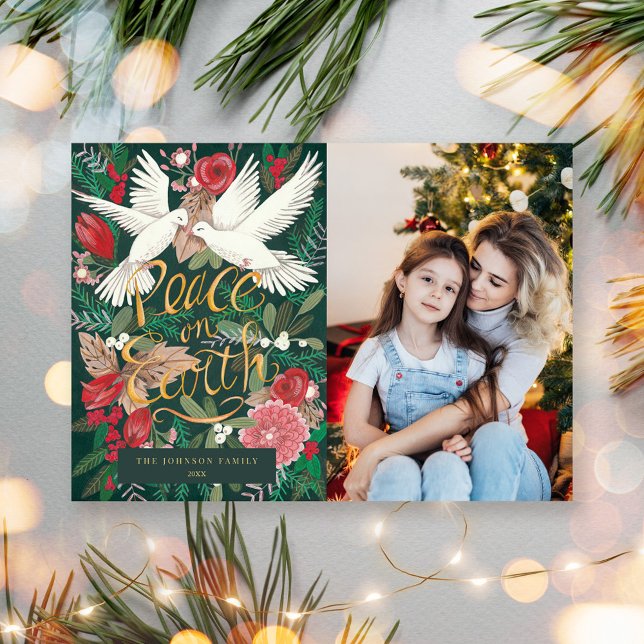 Peace On Earth Photo Christmas  Holiday Card (Peace On Earth Photo Christmas Holiday Card)