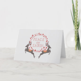 Peace on Earth Reindeer Holiday Card