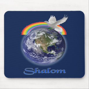 Peace on Earth Shalom products Mouse Pad