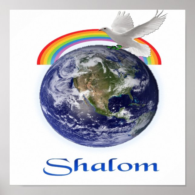 Peace on Earth Shalom products Poster (Front)