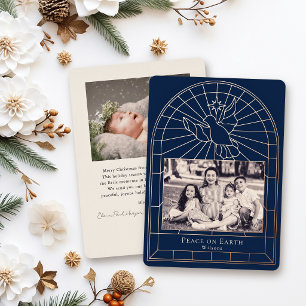 Peace on Earth Star Dove Arch Navy Photo