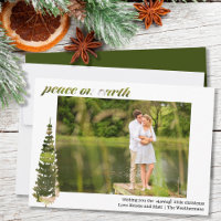Peace on Earth Typography and Fir Tree Montage