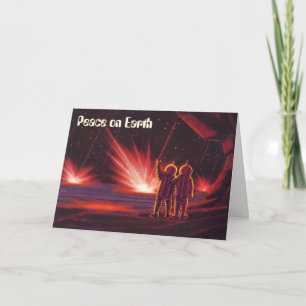 Peace on Earth, Vintage Christmas, Science Fiction Holiday Card