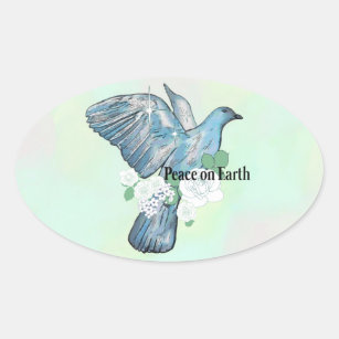 Peace on Earth with Dove Sticker
