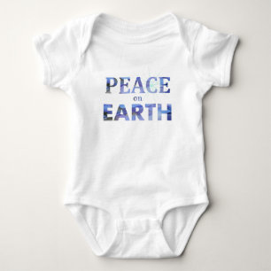 Peace on Earth with Star Baby Bodysuit