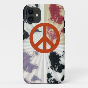 peace on world map Case-Mate iPhone case