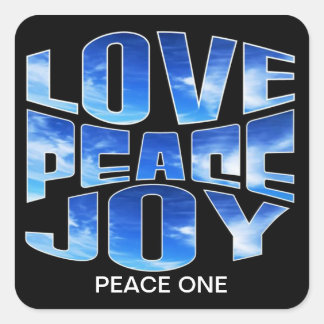 PEACE ONE SQUARE STICKER