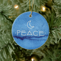 PEACE Ornament, WITH PERSONALIZED MESSAGE ON BACK
