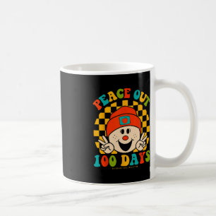 Peace Out 100 Days Of School Teacher Student Eyes  Coffee Mug