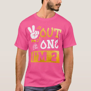 Peace Out 1 I'M 2 Years Old 2Nd Birthday Hip Hop B T-Shirt