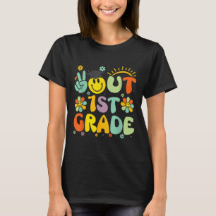 Peace Out 1st Grade Cl Of 2025 Goodbye Graduation T-Shirt