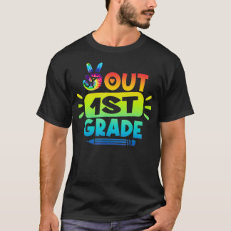 Peace Out 1St Grade Tie Dye Graduation Class Of 20 T-Shirt